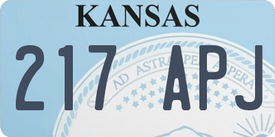 KS license plate 217APJ