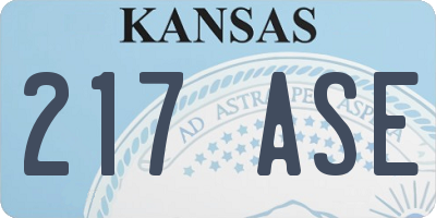 KS license plate 217ASE