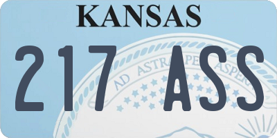 KS license plate 217ASS