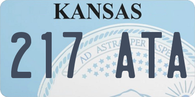 KS license plate 217ATA