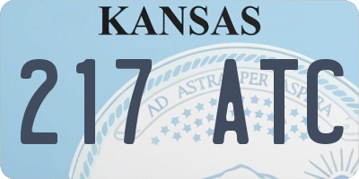 KS license plate 217ATC