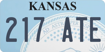 KS license plate 217ATE