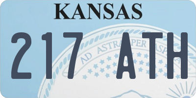 KS license plate 217ATH