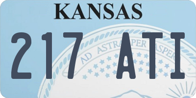 KS license plate 217ATI