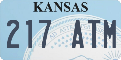 KS license plate 217ATM