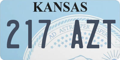KS license plate 217AZT