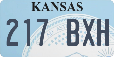 KS license plate 217BXH