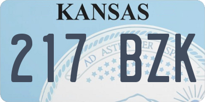 KS license plate 217BZK