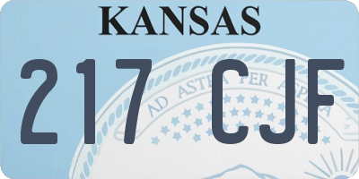 KS license plate 217CJF
