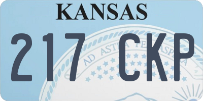 KS license plate 217CKP