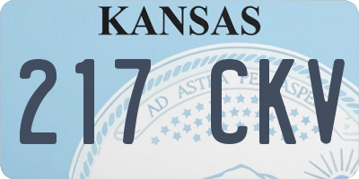 KS license plate 217CKV