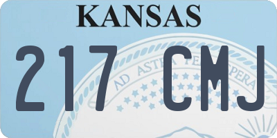 KS license plate 217CMJ