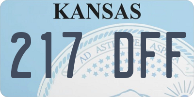 KS license plate 217DFF