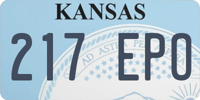 KS license plate 217EPO