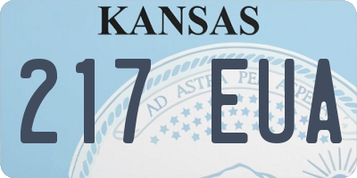 KS license plate 217EUA