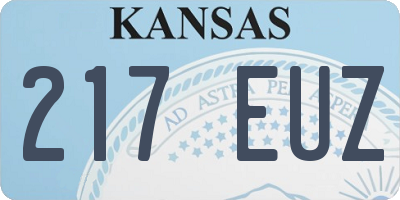 KS license plate 217EUZ