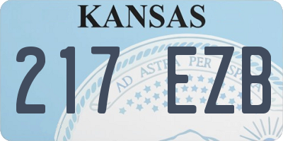 KS license plate 217EZB