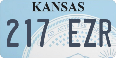 KS license plate 217EZR