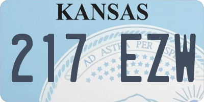 KS license plate 217EZW