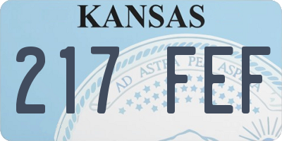 KS license plate 217FEF