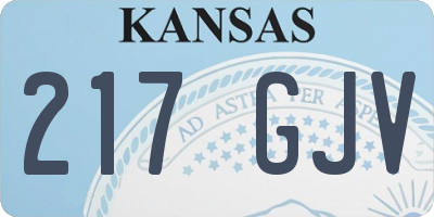 KS license plate 217GJV