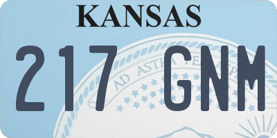 KS license plate 217GNM