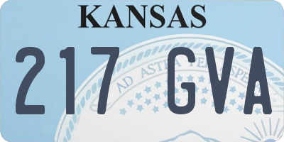 KS license plate 217GVA