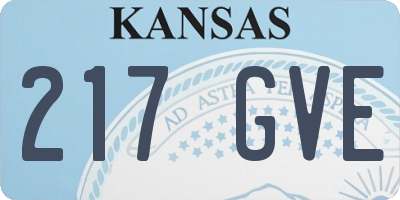 KS license plate 217GVE