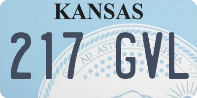 KS license plate 217GVL