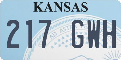 KS license plate 217GWH