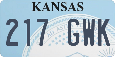 KS license plate 217GWK