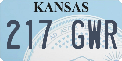KS license plate 217GWR