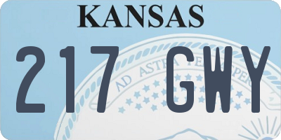 KS license plate 217GWY