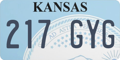 KS license plate 217GYG