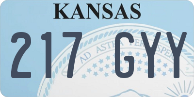 KS license plate 217GYY
