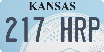 KS license plate 217HRP