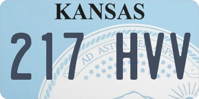 KS license plate 217HVV