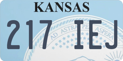 KS license plate 217IEJ