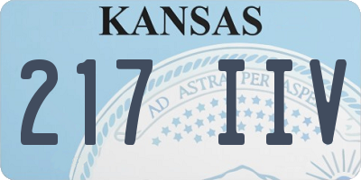 KS license plate 217IIV