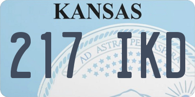 KS license plate 217IKD