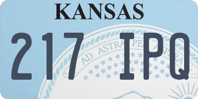 KS license plate 217IPQ