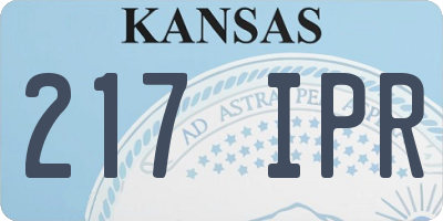 KS license plate 217IPR
