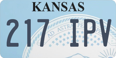 KS license plate 217IPV