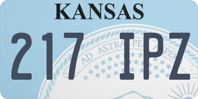 KS license plate 217IPZ
