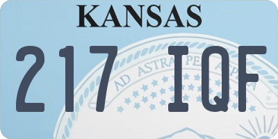 KS license plate 217IQF