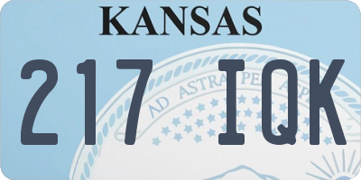 KS license plate 217IQK