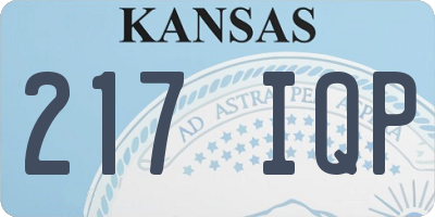 KS license plate 217IQP