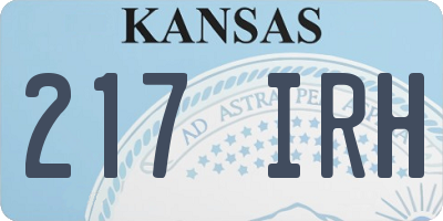 KS license plate 217IRH