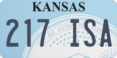 KS license plate 217ISA