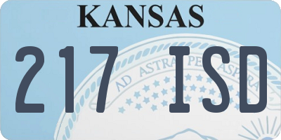 KS license plate 217ISD